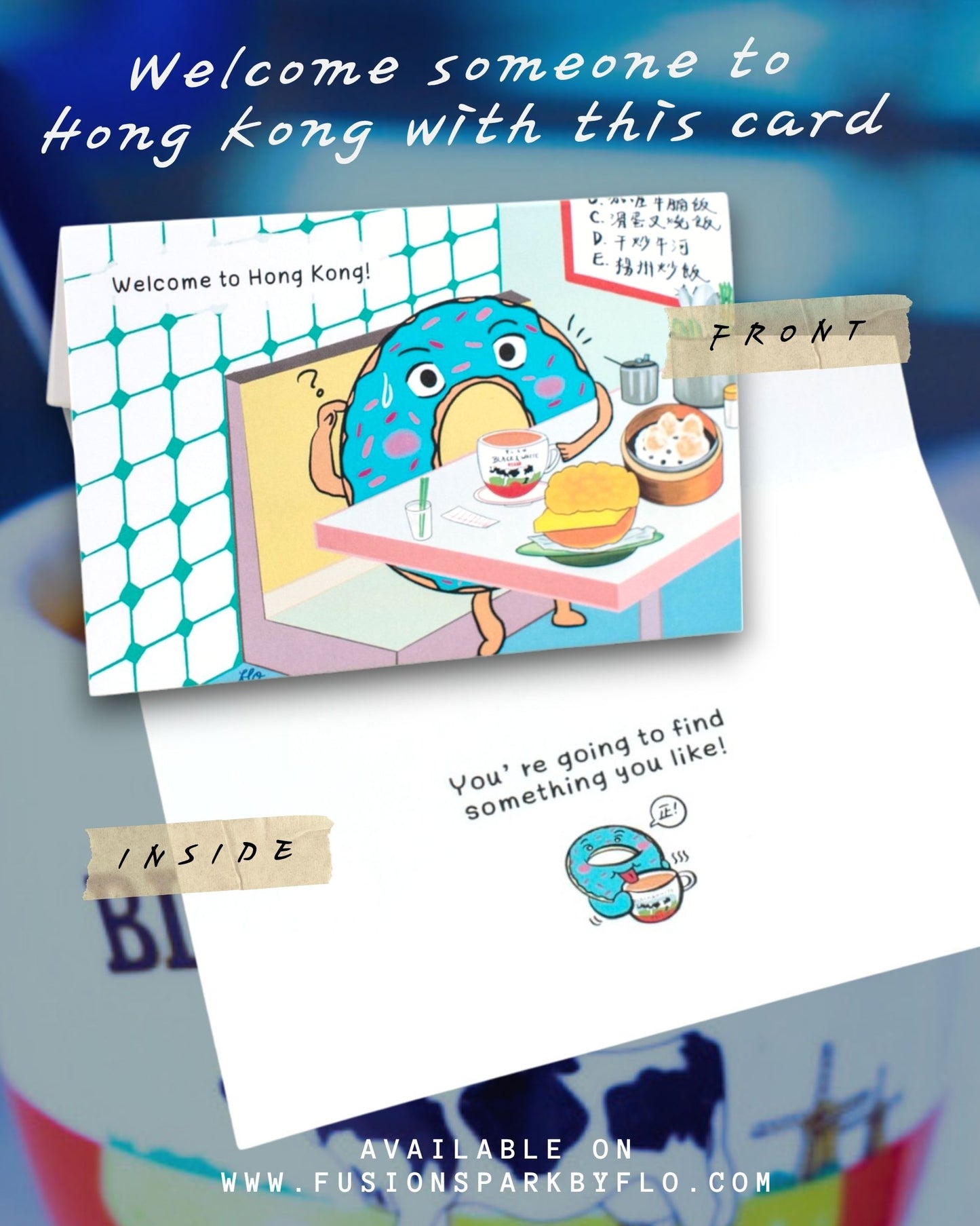 Welcome to Hong Kong Card with Mr. Donut