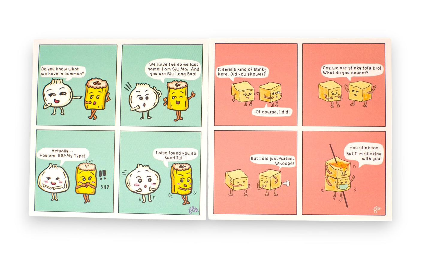 Siu Long Bao x Siu Mai Postcard