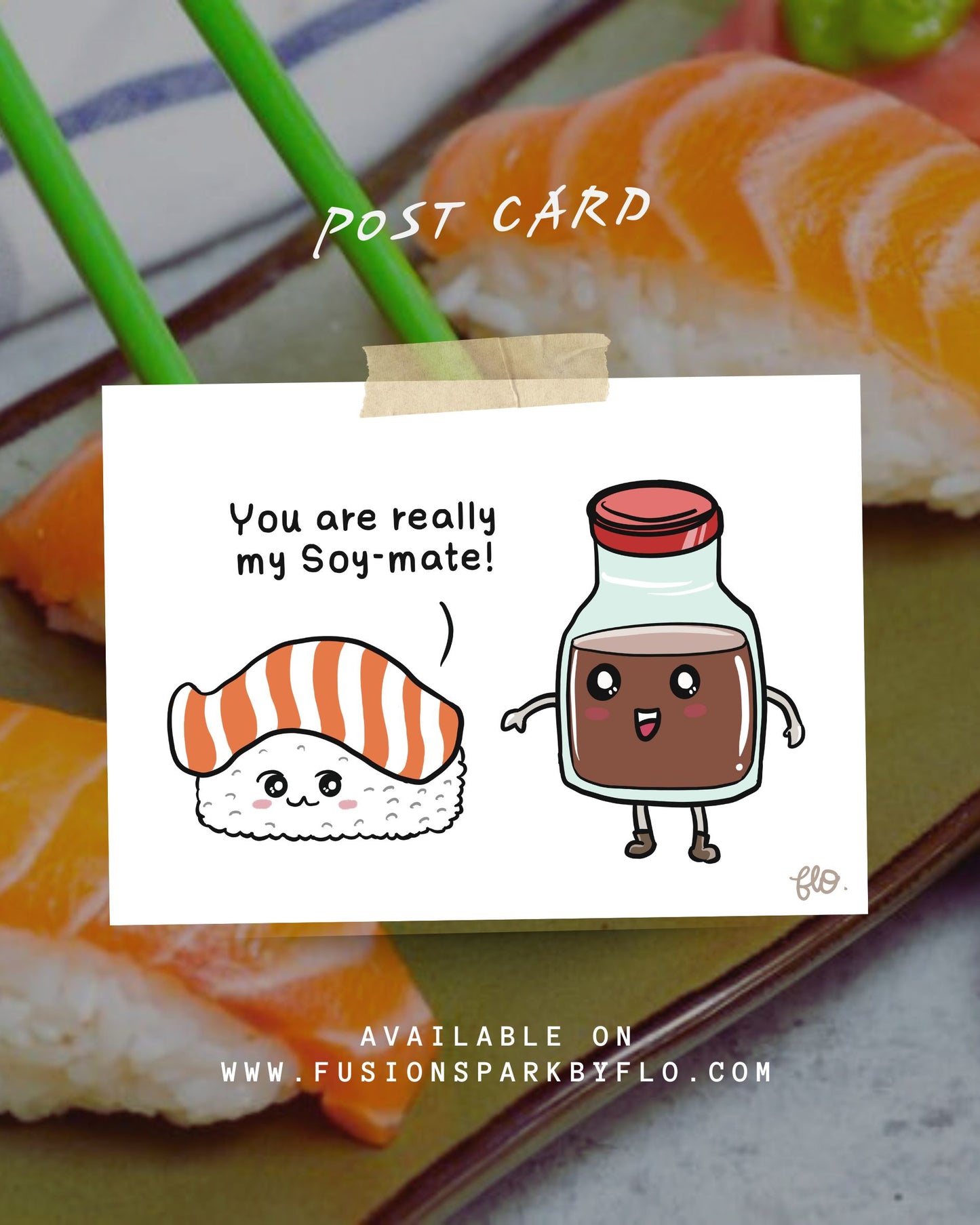 You are my Soy-Mate Friendship Postcard