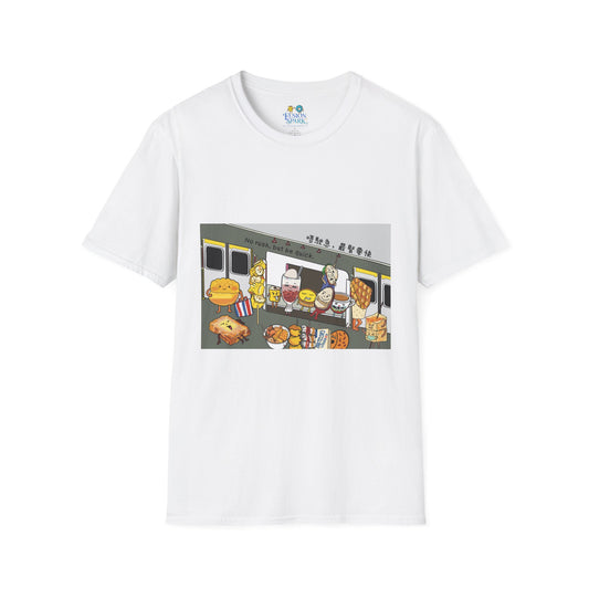 Hong Kong Snacks on MTR train Unisex Soft T-Shirt (U.S. Shipping)