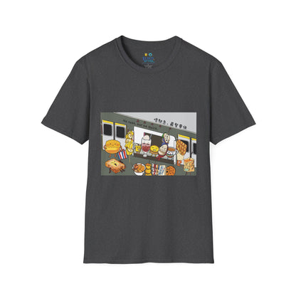 Hong Kong Snacks on MTR train Unisex Soft T-Shirt (U.S. Shipping)