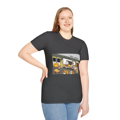 Hong Kong Snacks on MTR train Unisex Soft T-Shirt (U.S. Shipping)