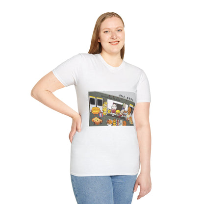 Hong Kong Snacks on MTR train Unisex Soft T-Shirt (U.S. Shipping)
