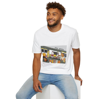 Hong Kong Snacks on MTR train Unisex Soft T-Shirt (U.S. Shipping)