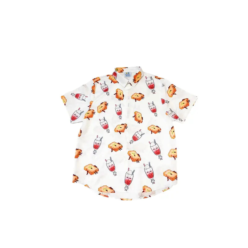 Hong Kong themed Hawaii Shirt | Hong Kong French Toast, Red Bean Ice | 香港特式恤衫茶餐廳多士紅豆冰 Fusion Spark