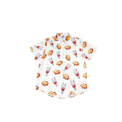 Hong Kong themed Hawaii Shirt | Hong Kong French Toast, Red Bean Ice | 香港特式恤衫茶餐廳多士紅豆冰 Fusion Spark