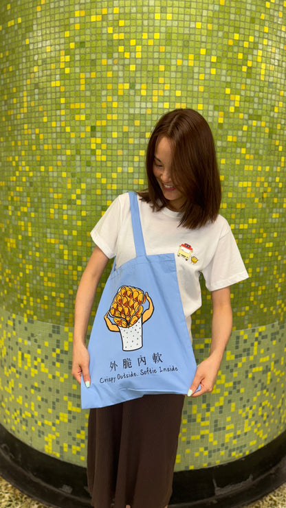 Egg Waffle Man Tote Bag