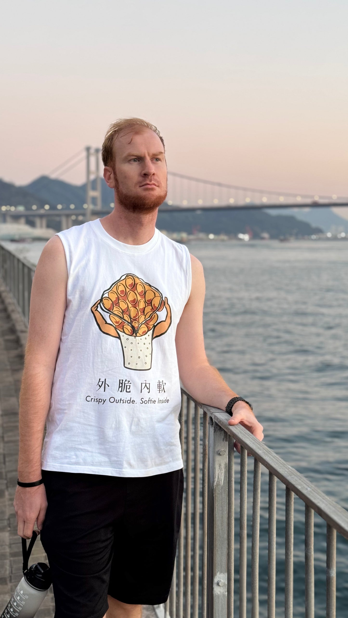 Hong Kong Egg Waffle Muscle Man Sleeveless Shirt