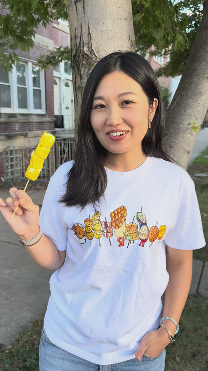 Hong Kong Street Food Uni-Sex T-shirt  香港街頭小食T恤